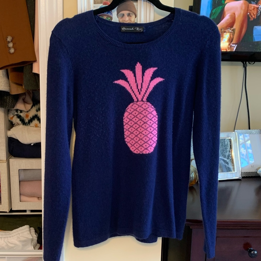 Hannah Rose Pineapple Cashmere Sweater